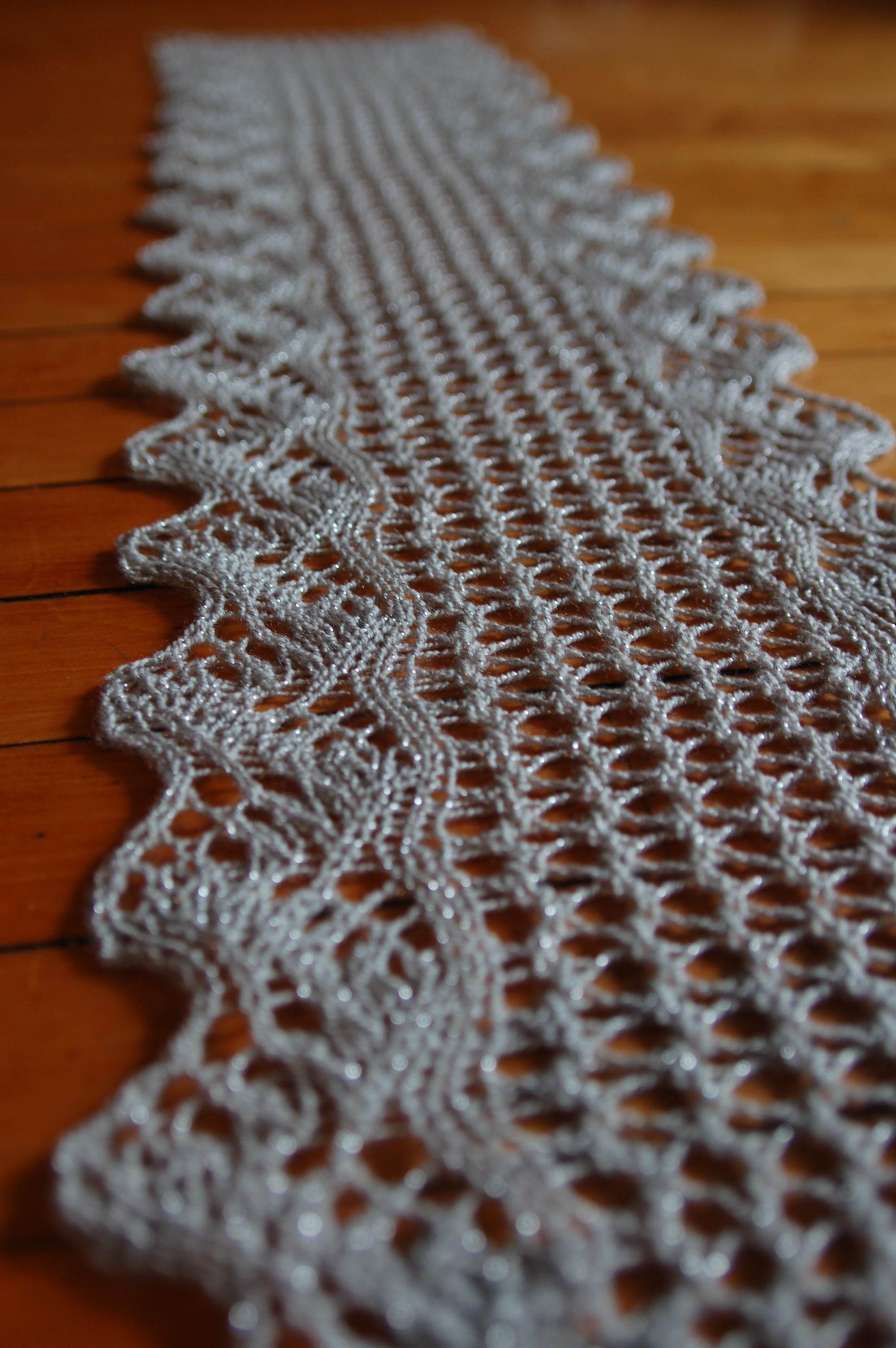 Knit lace scarf pattern free